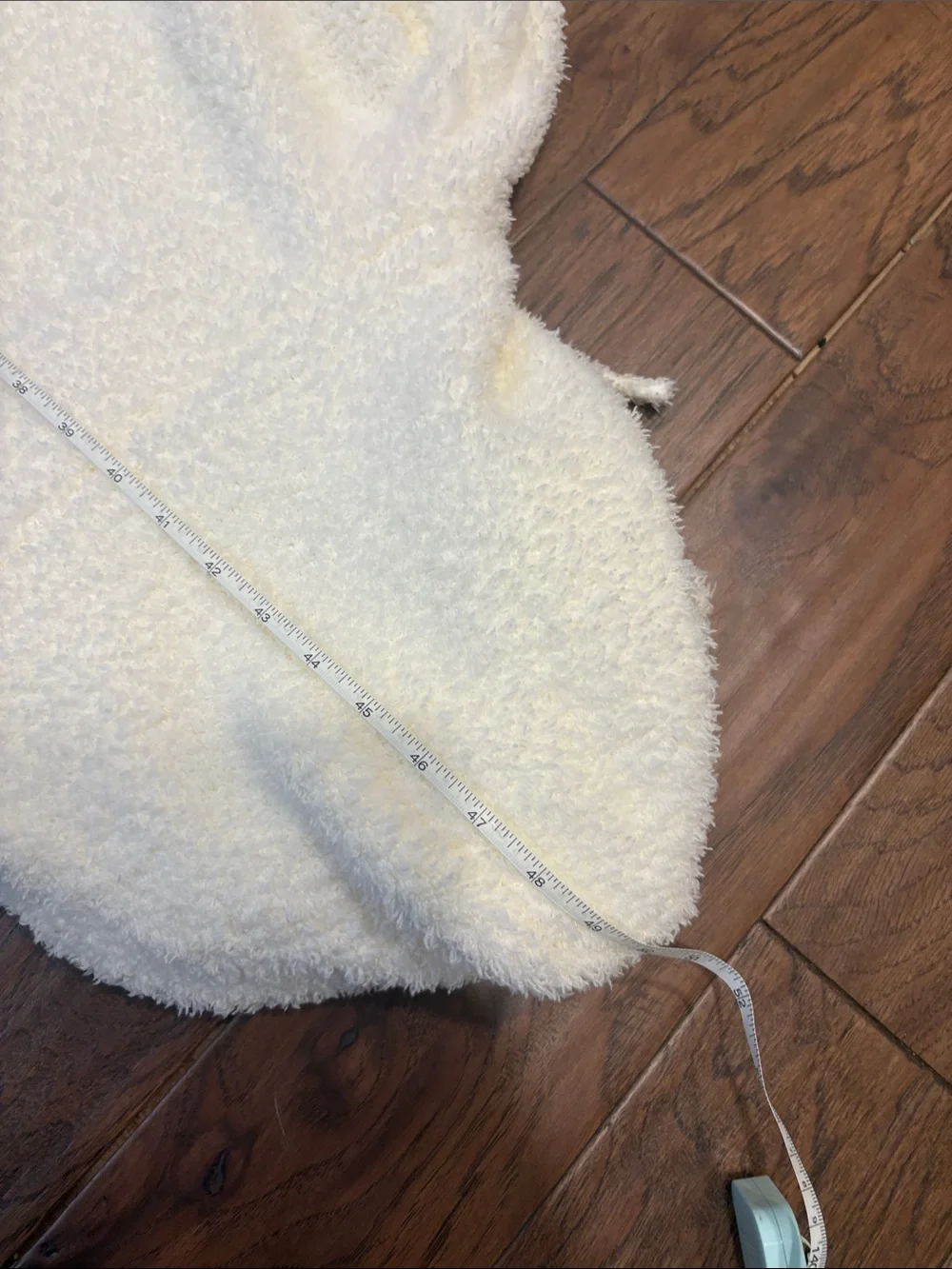 Big Blanket Co White Plush Hoodie Robe with Hood and built in eye mask